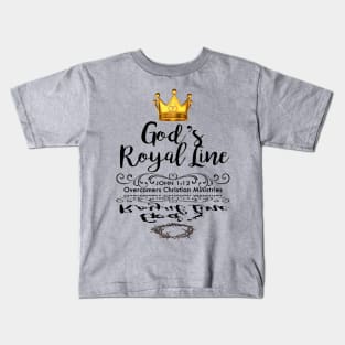 God's Royal Line (Black on light) Kids T-Shirt